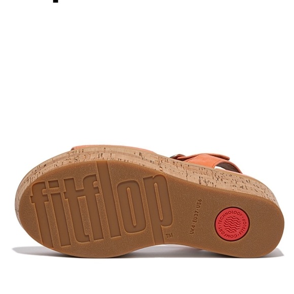 FITFLOP Eloise Coral Platform Slingback Wedge Suede Leather Sandals SIZE 8.5 NWT - Picture 14 of 14